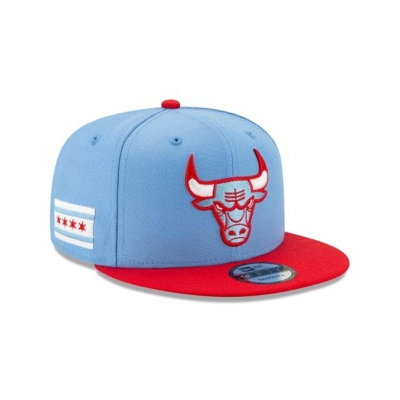 Sapca New Era Chicago Bulls NBA 2019 NBA Authentics City Series 9FIFTY Snapback - Albastri